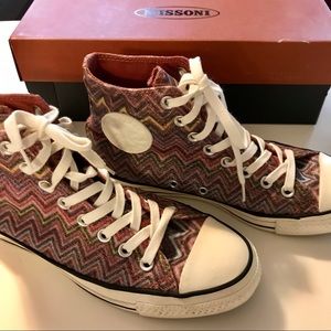 Missoni Converse Purple Chevron High Tops EUC 8.5